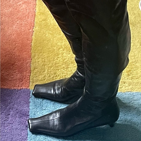 Authentic Black Leather Prada OTK Boots. - Picture 2 of 10